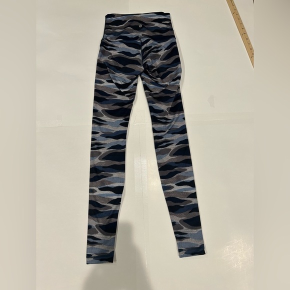 Lululemon Wunder Under Leggings 4 Full Length High Rise Blue Camo - Picture 2 of 8